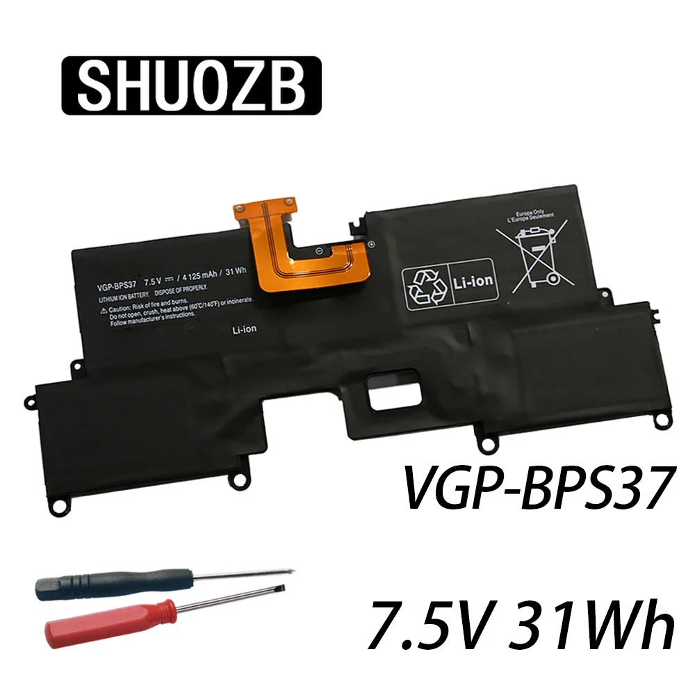 SHUOZB VGP-BPS37 batteria del computer portatile per SONY VAIO Pro 11 SVP1121 muslimexmuslimatexulabook BPS37 7.5V 31WH