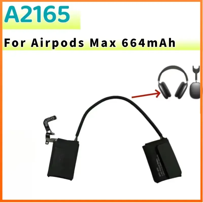 A2165 664mAh Digital Battery for Apple Airpodsmax Headset for Airpods Max Head-mounted Bluetooth Headset Battery