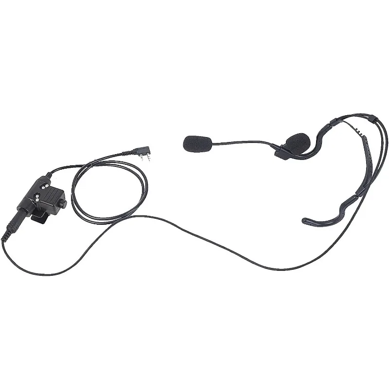 Walkie Talkie Earpiece Behind The Head Over Ear Radio Headset Headphone with Boom Mic U94 PTT Compatible for Baofeng Kenwood UV-