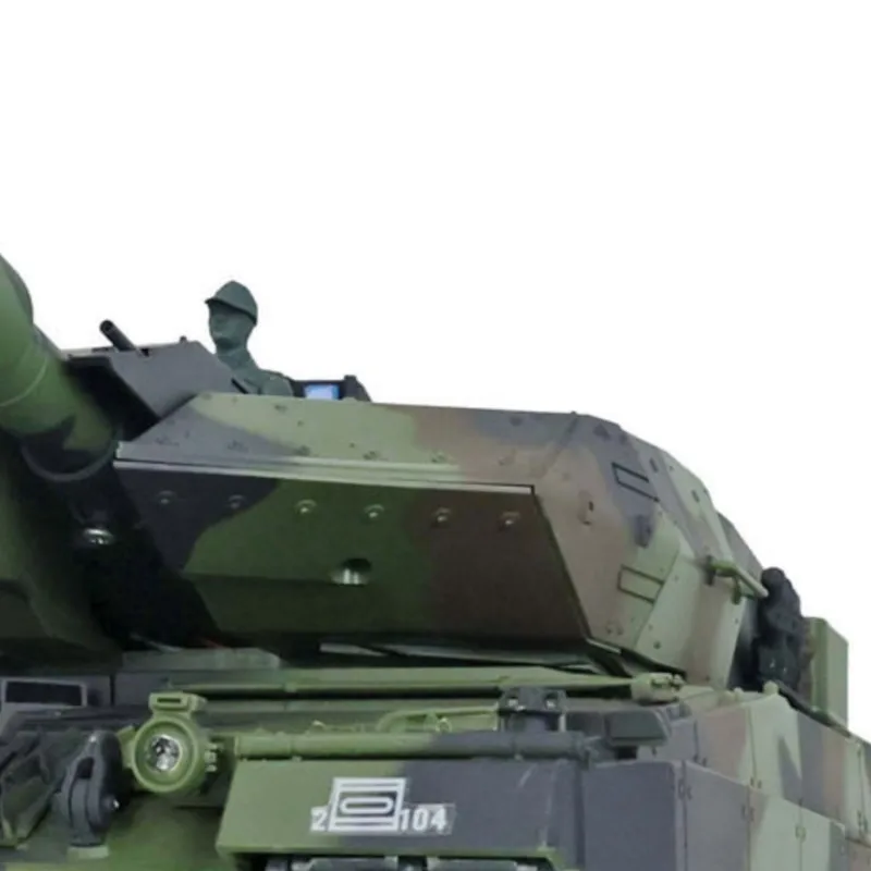 

Радиоуправляемый танк Heng Long 7.0 Leopard2A6 (масштаб 1:16) с функцией отдачи ствола, металлическими гусеницами и резиновыми накладками, готовый к запуску (RTR), модель TH17593-SMT8