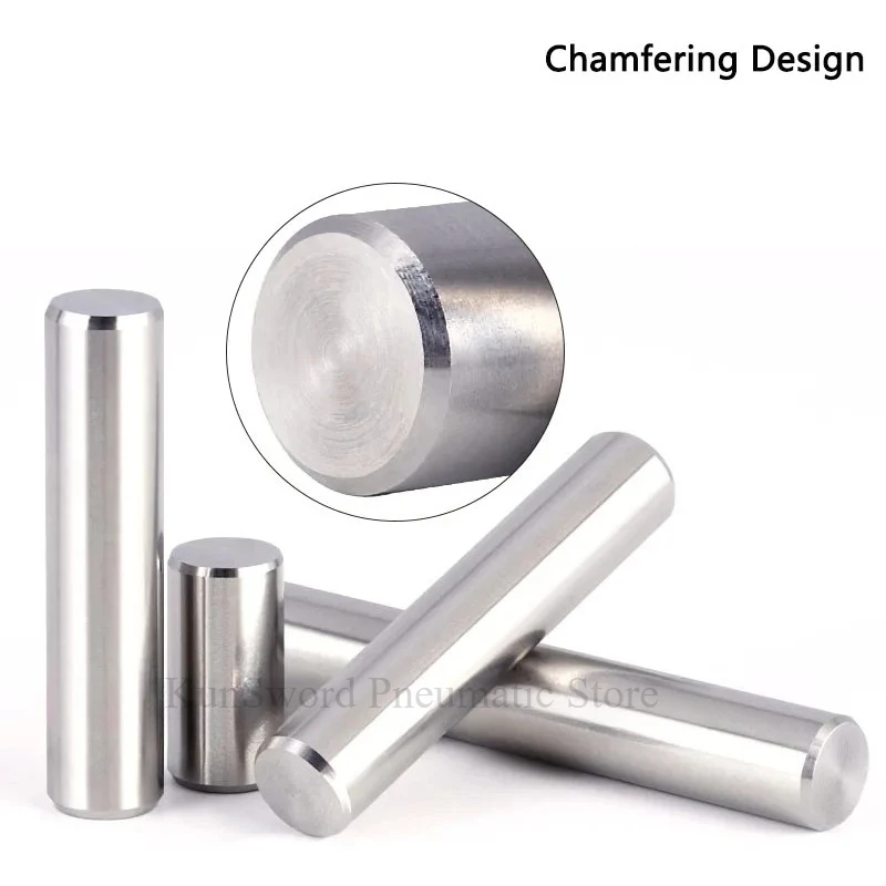 200pcs Dia 0.8-2.5mm Solid 304 Stainless Steel Flat Head Cylindrical Pin Locating Dowel 1/1.2/1.4/1.5/1.6/1.8/2mm Length 3-50mm