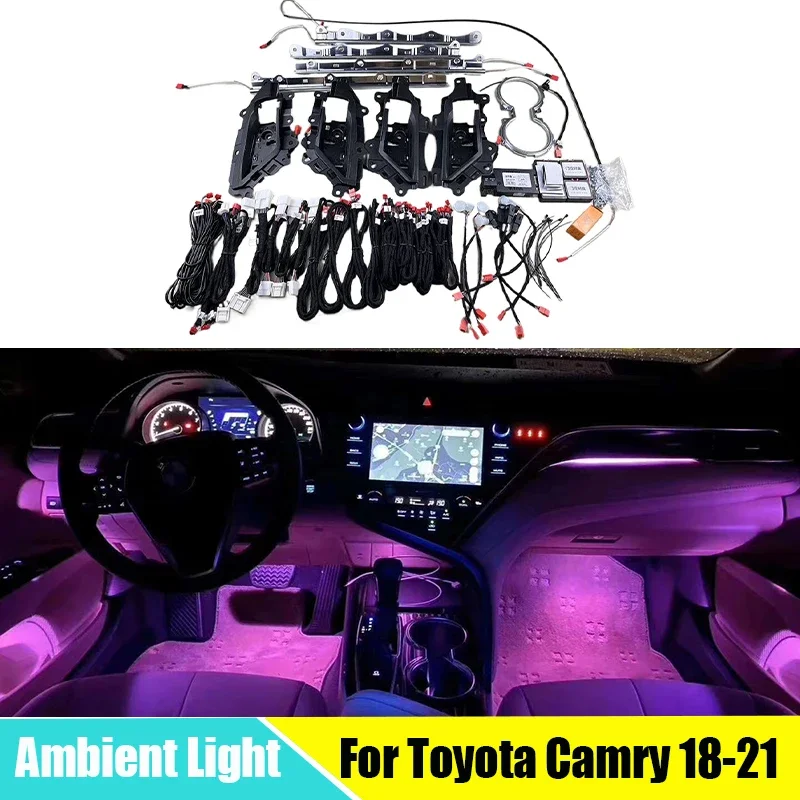 LED Ambient Light For Toyota Camry 64 Colors Decorate Door Symphony Version With Central Control Atmosphere Lamp