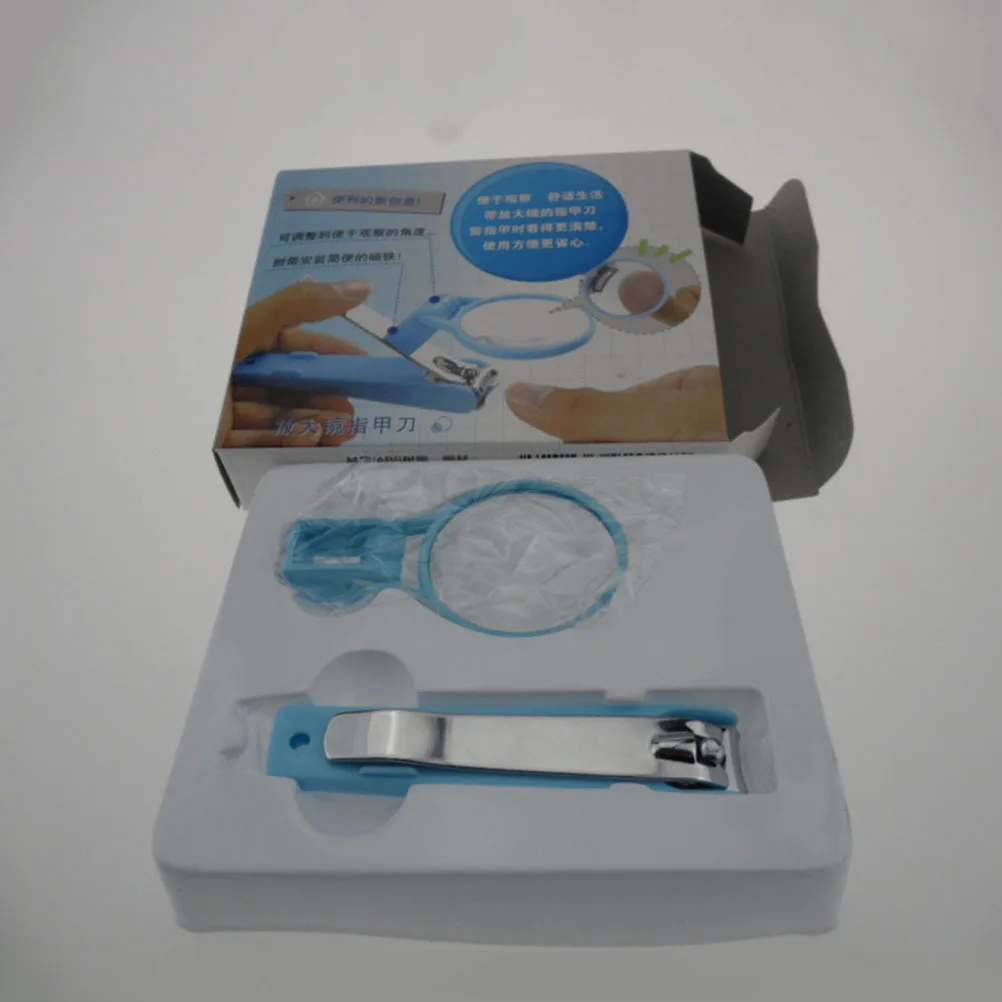 赤ちゃん用爪切り 拡大鏡付き 防錆金属製 滑らかなエッジ 赤ちゃんの爪のお手入れセット 不快感なしで正確にカット