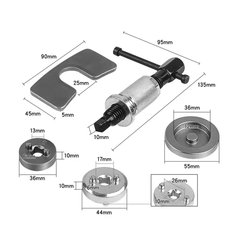 5 Pieces Disc Brake Spreader Direct Replaces Assembly Disc Brake Pad Installation Spreader Brake Caliper Press Tool Car Tools