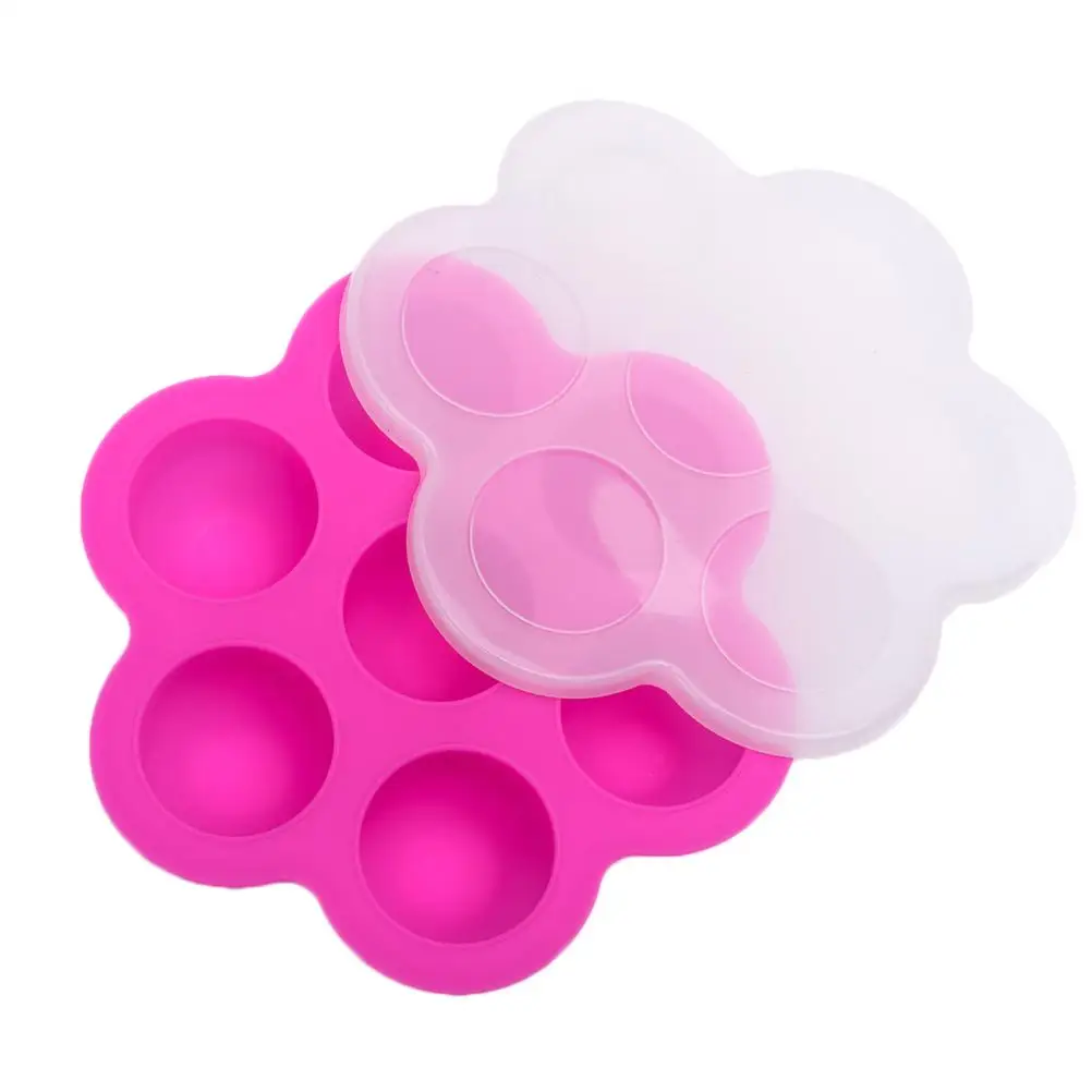 7 Compartments Box Tray Freezer Containers Child Silicone Food Storage Container For Baby Oven Baby Food Storage Safe