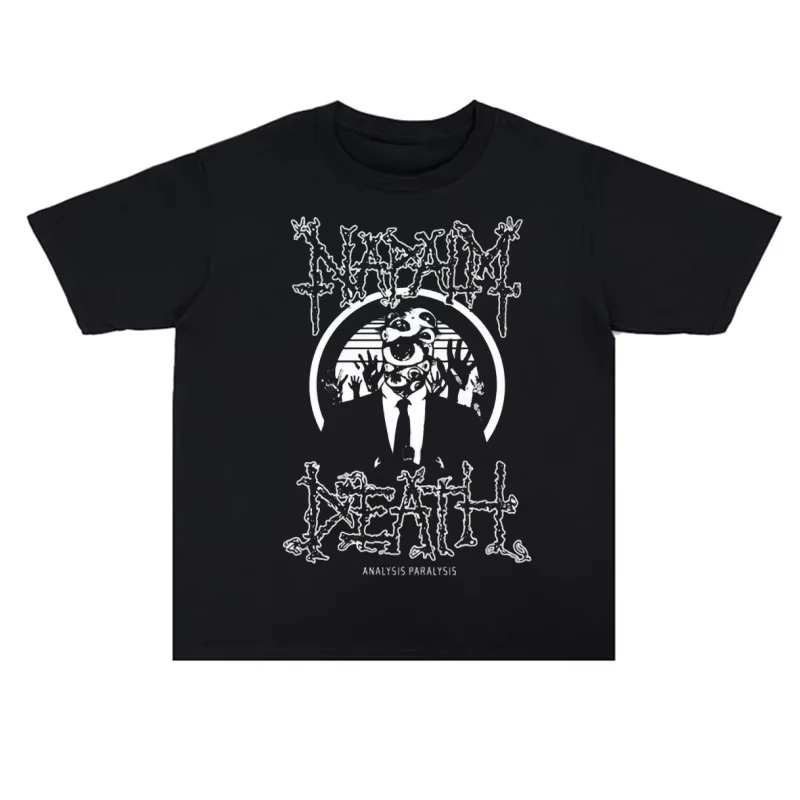 

2025 Summer Rock Napalm Death Band Printed Cotton Men's and Women's T-shirt High Quality Short Sleeve Men Tee Oversize Clothing