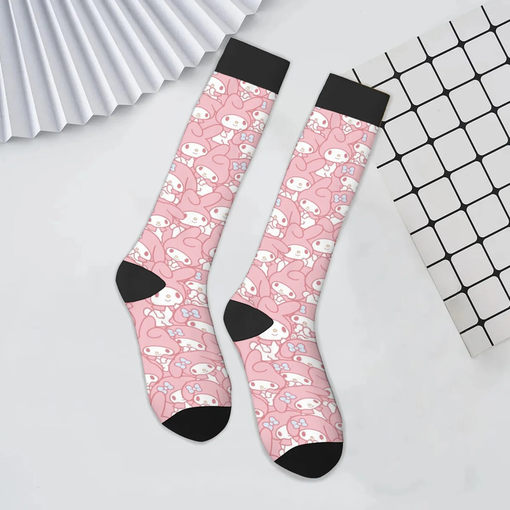 

Женские носки с принтом My Melody, удобные нескользящие теплые носки, новинка, уличные повседневные носки в стиле Харадзюку в стиле ретро, забавный подарок для вечеринки