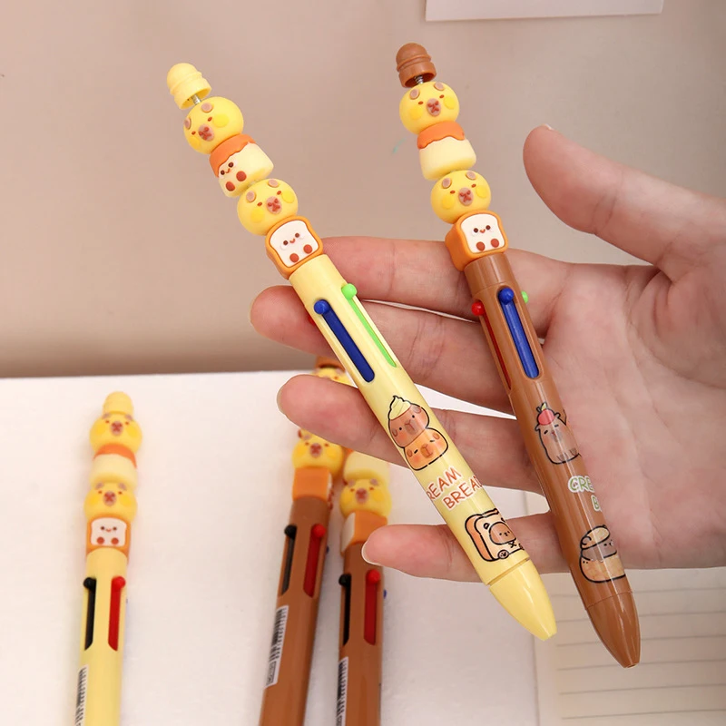 1pc Random 4 Colors Ballpoint Pen Cartoon Cute Capybara Panda Children Writing Pens School Office Supplies Student Stationery