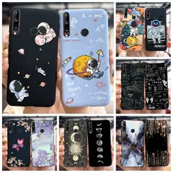 For Huawei Y7p Case ART-L28 ART-L29 Fashion Marble Flower Soft Silicone Phone Cover For Huawei P40 Lite E Honor 9C AKA-L29 Coque