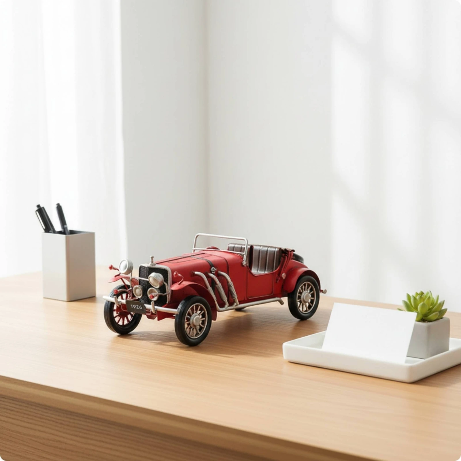 Car Model Ornament Retro Vintage Car Model Decorative Tabletop for Collectors, Living Room, Entryway