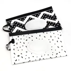 Portátil recarregável Baby Wipe Dispenser Bag, reutilizável Wet Wipe Pouch, Wipe Holder, Viagem, 2pcs 6 principais vendas porta toalhitas portátil - №4