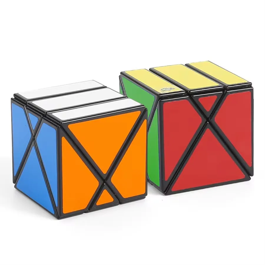 Lanlan Vertical And Horizontal Magic Cube X Cube Children's And Adult Fun Beginner Toy Brainstorming Four Axis Oblique Rotation