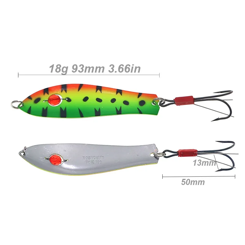 Fishing Spoon Lure 93mm/18g Metal Jig Trolling Spoons Flashers Boat Spinners Artificial Hard Bait Fishing Tackle