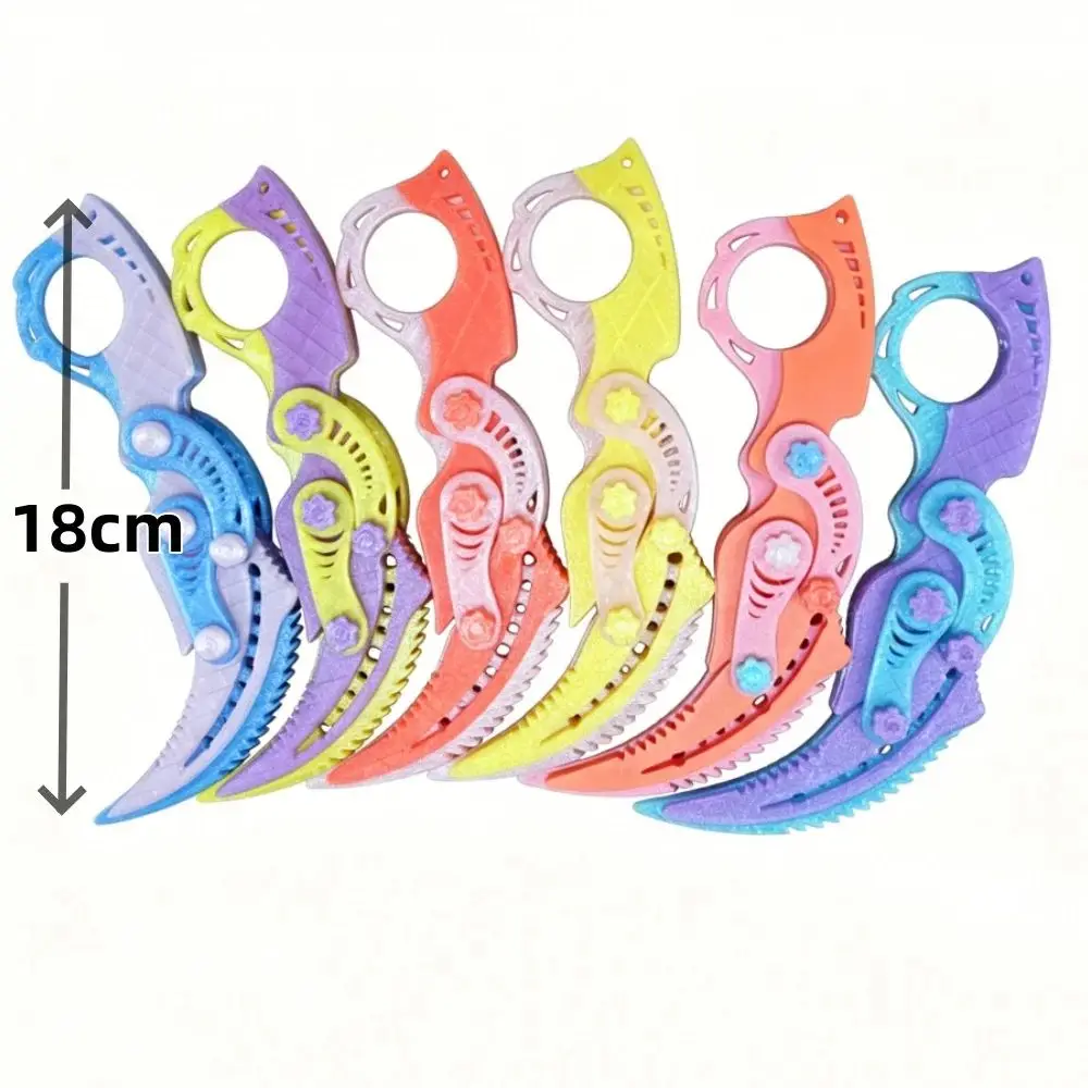 3D Printed Gravity Foldable Claw Knife Karambit Fidget Toy Non Sharp Plastic EDC Cosplay Prop Stress Relief Creative Gift