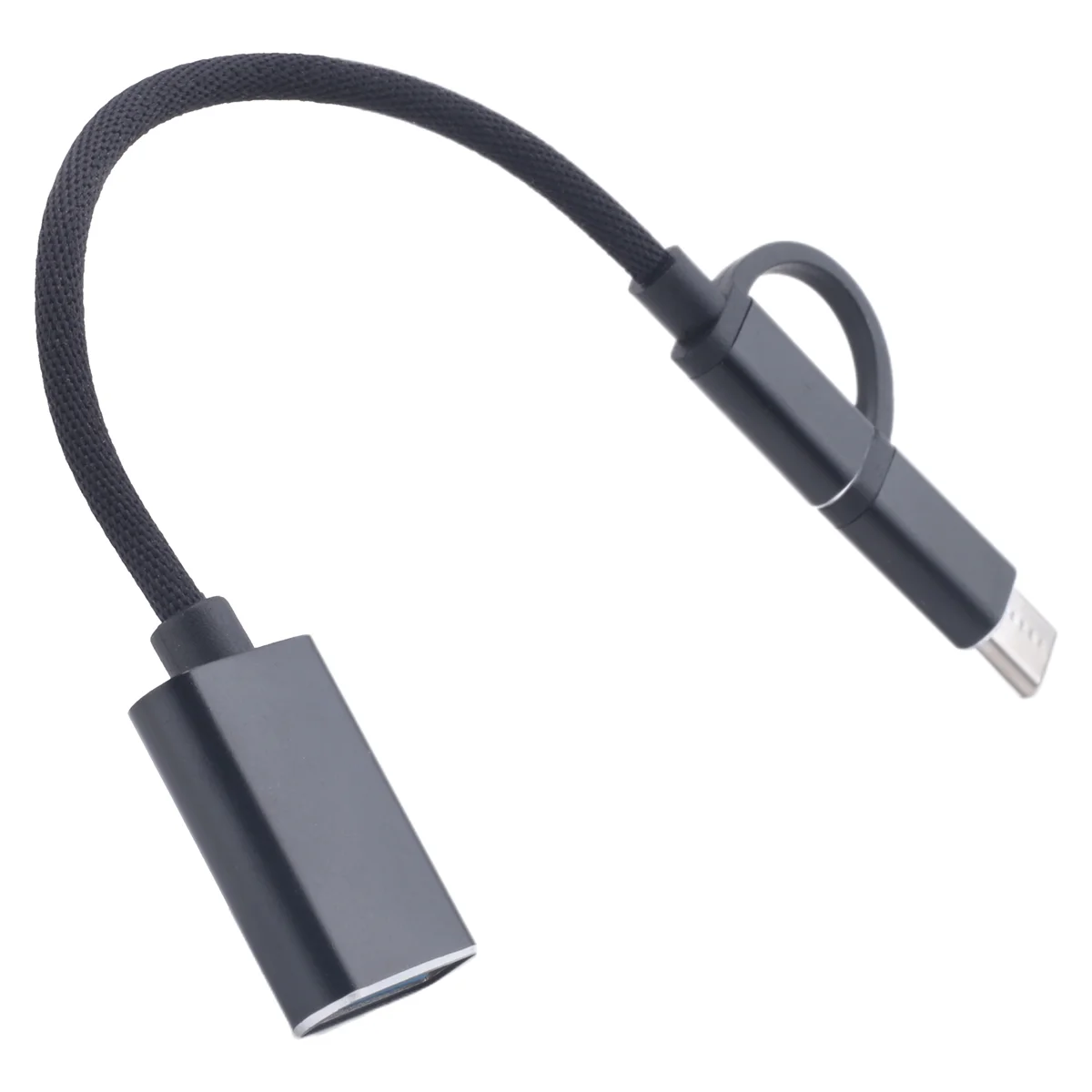 

Кабель-адаптер USB 3.0 OTG 2 в 1, Type-C Micro-USB — USB 3.0 — Black_BSH
