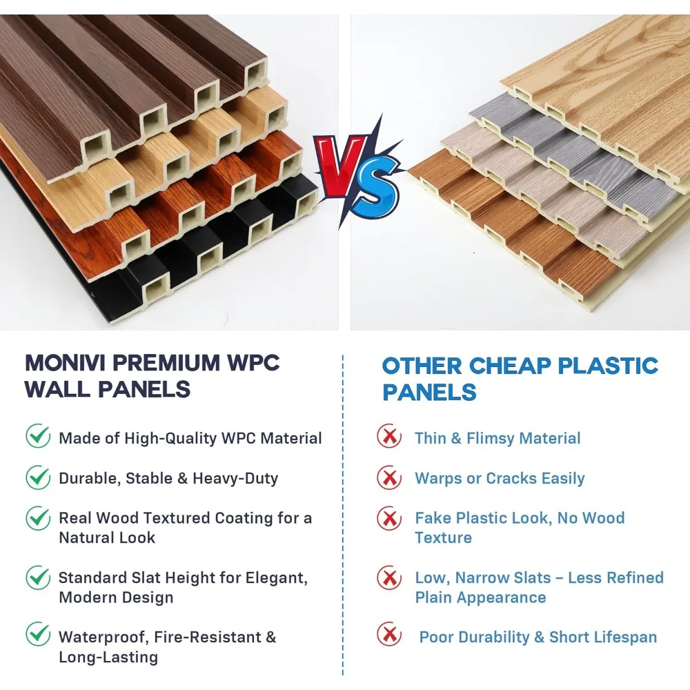 Panele ścienne do dekoracji wnętrz, listwy ścienna, 96x6,3x0,9 cala, 8 sztuk, do salonu, sypialni, nowoczesne czarne panele ścienne.