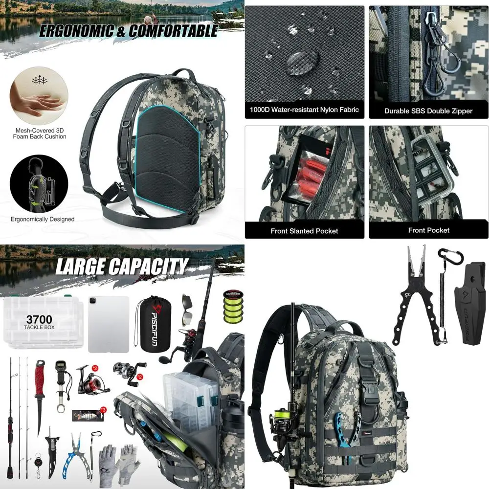 

Fishing Tackle Backpack with Pliers Included