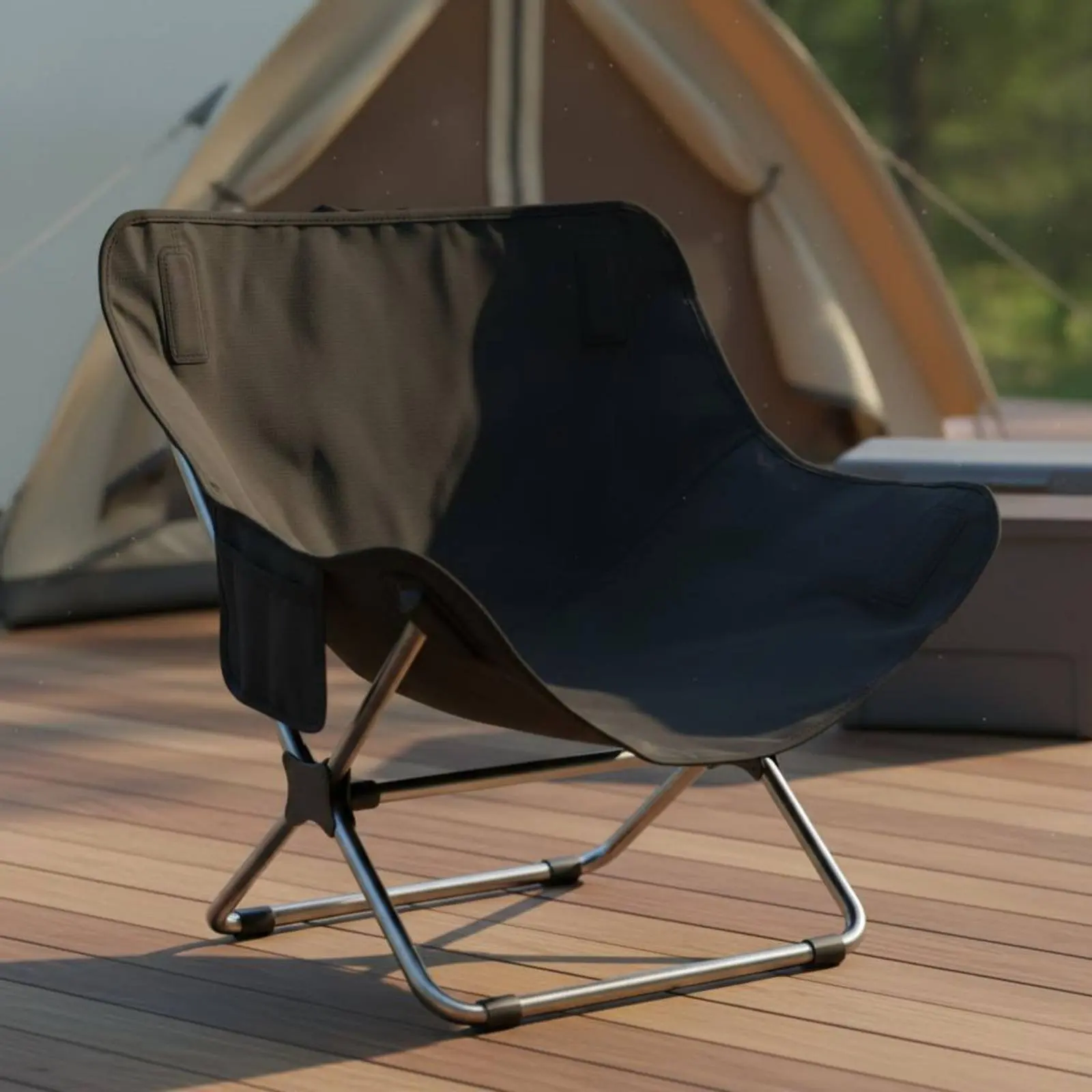 Moon Chair Replacement Material Removable Moon Chair Seat Cover Furniture Accessory Long-Lasting Side Storage Pocket for Patio
