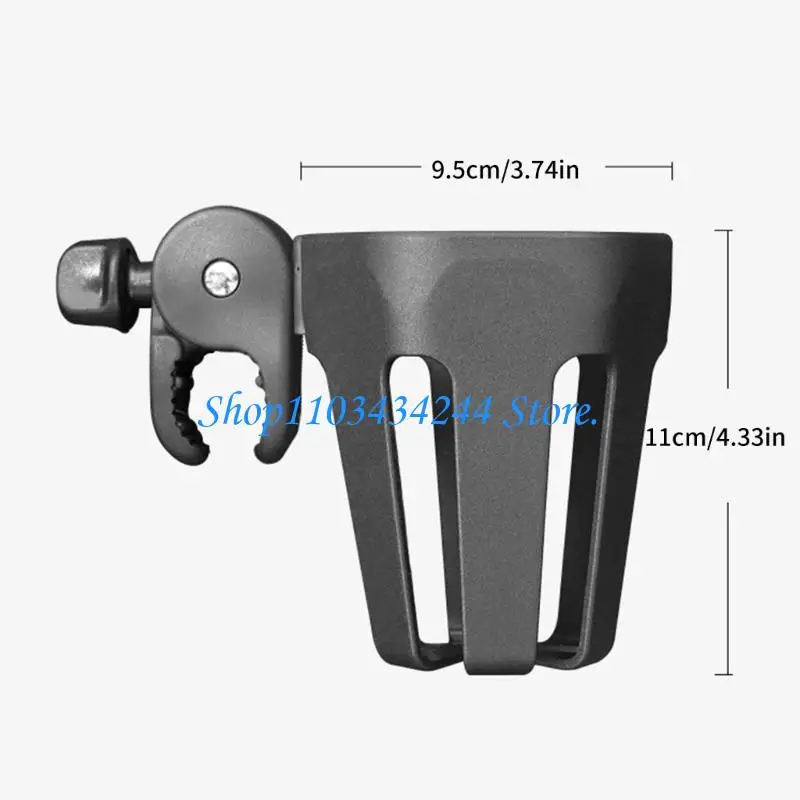  Multipurpose Rotating Cup Holder Stand for Infant Strollers Adult Walkers Scooters Bikes with Secure Grip Design