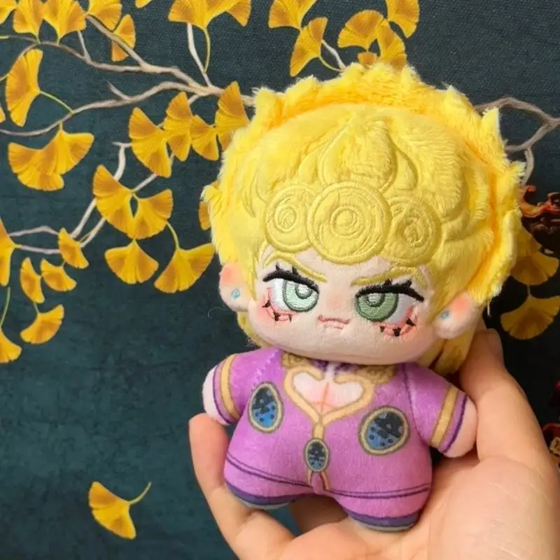 Peluche 10cm JOJO ZGiorno Giovanna, poupée en coton imprimé, jouet en peluche, réunion créative, cadeau d'anniversaire, mignon sac à dos pendentif