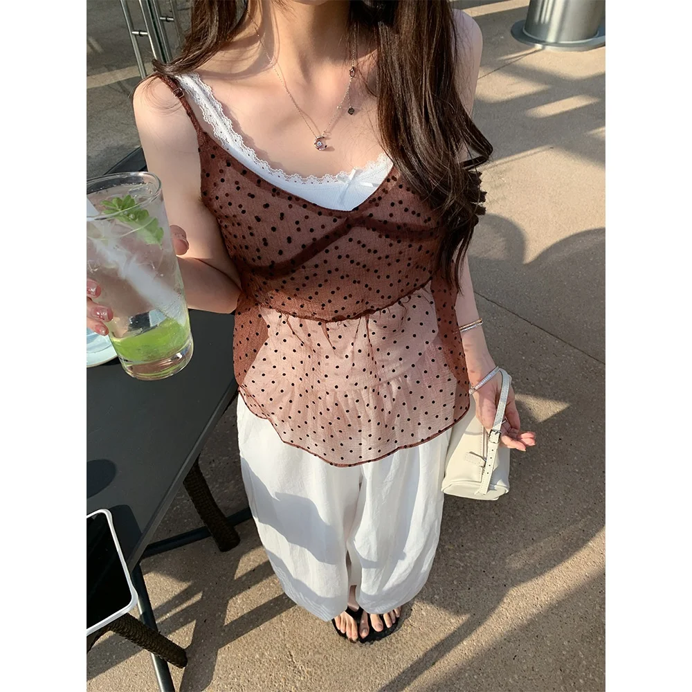 

Красный жилет в горошек Design Sensation Женский комплект Faion Long Sve round Ne Пуловер из двух предметов Костюм Work orm School Un...