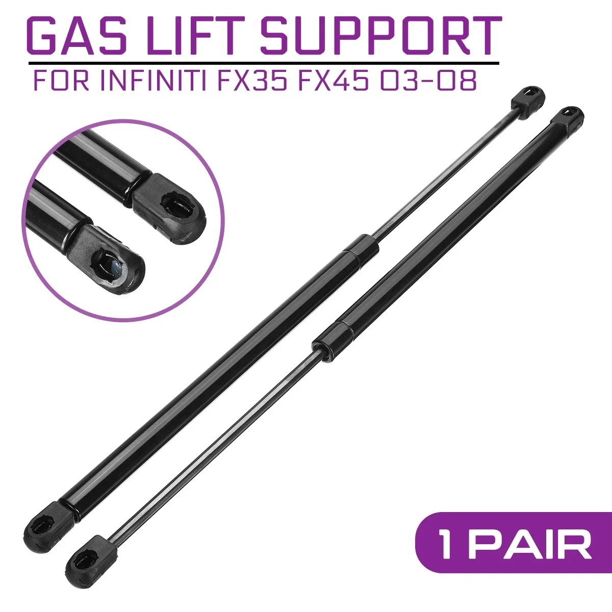 Car Rear Trunk Tailgate Gas Spring Shock Lift Struts Strut Support Rod Arm Bars Bracket For Infiniti FX35 FX45 2003-2008