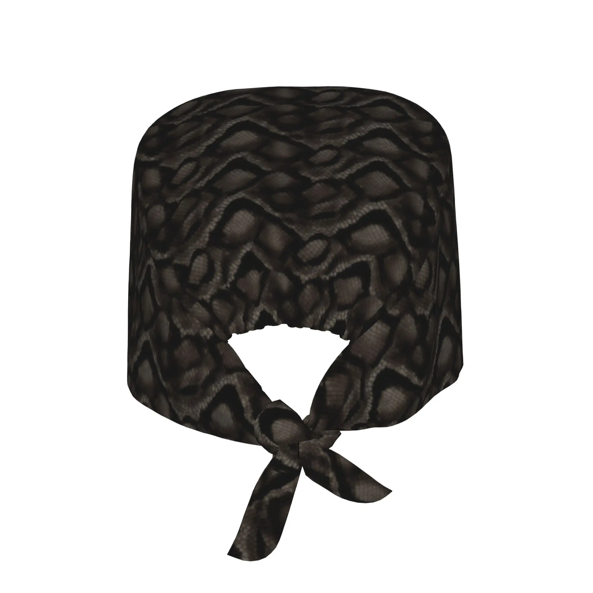 Large Reptile Snake Skin   Scrubs Cap Surgical Hats Men Women Grey Charcoal  Operating Room Cap Nursing Cap Lab Works Hat