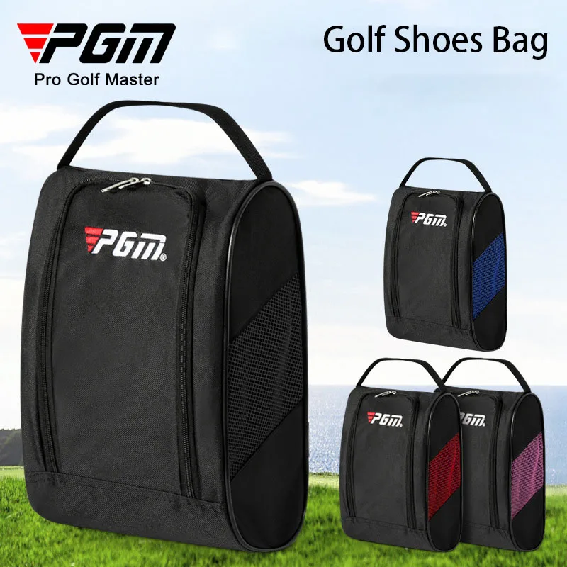 

PGM Portable Mini Golf Shoe Bag Nylon Carrier Bags Golfball Holder Lightweight Breathable Pouch Pack Tee Bag Sports Accessories