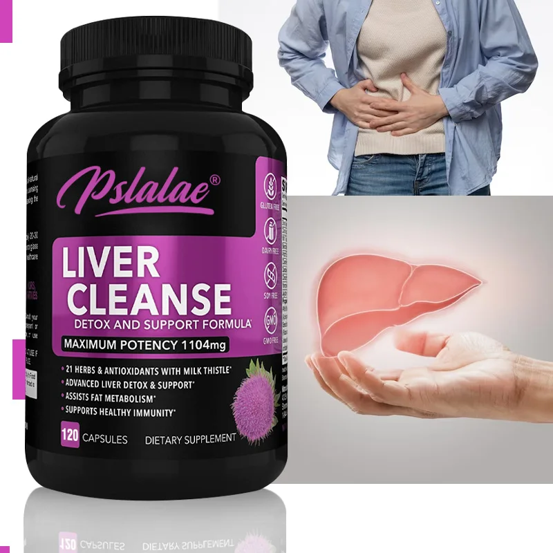 Liver Cleanse Detox Supplement - Contains Artichoke, Berberine, Turmeric, Aid Gallbladder Care Formula & Milk Thistle Dandelion