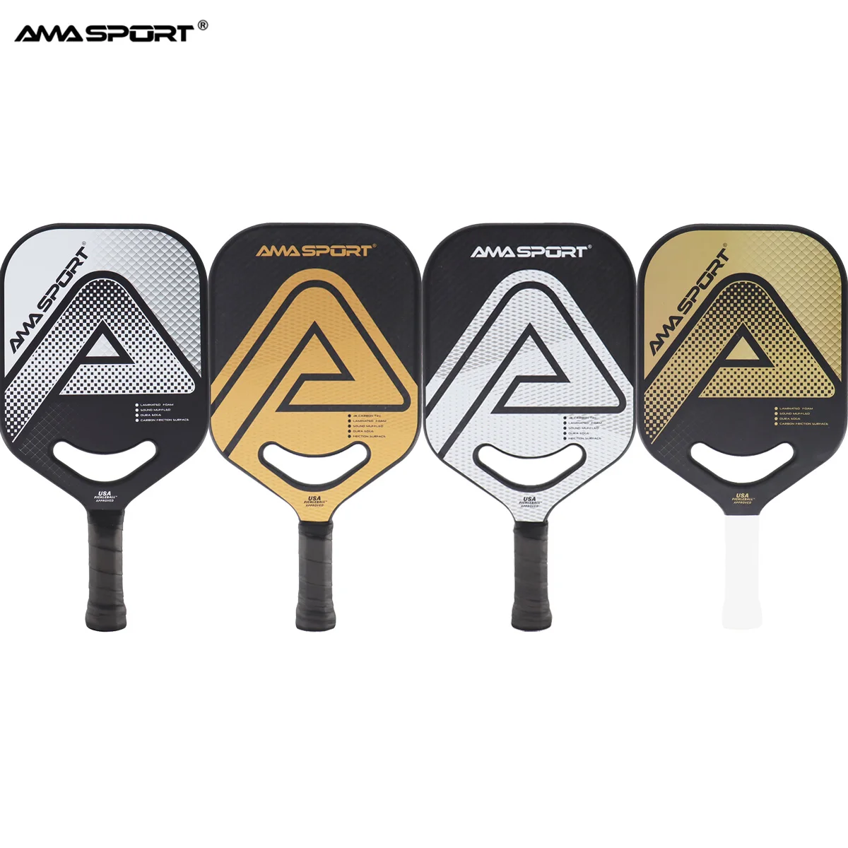 AMASPORT Pickleball Paddle USAPA Approved Top Quality Paddle Shovels Carbon PP Honeycomb Core Sport Professional Raqueta Padel