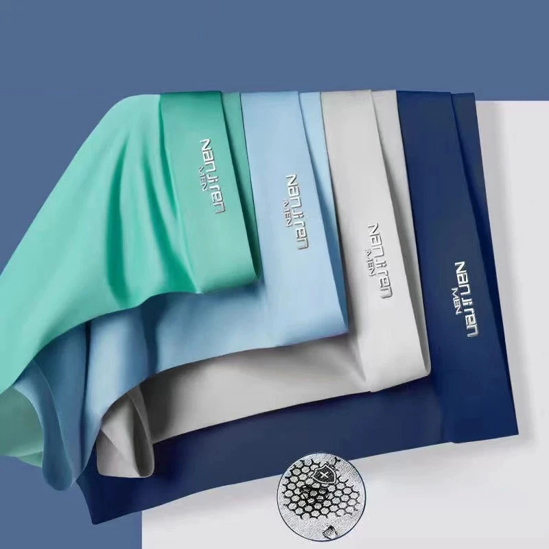 

Мужские шелковые трусы-боксеры, 4 шт., со средней/низкой посадкой, молодежные, удобные, для дома, нижнее белье для мужчин