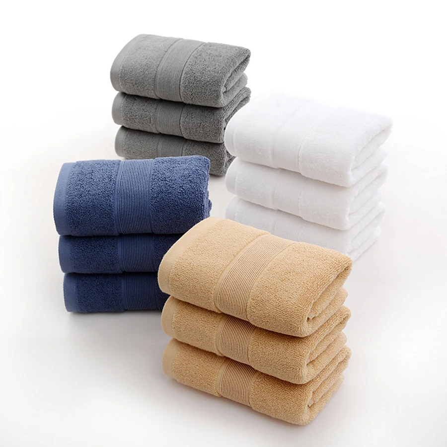 Cotton Towel Bathroom Face Towel Strong Absorbent Soft Non-shedding Adult Towel Thickened Box in Two Packs