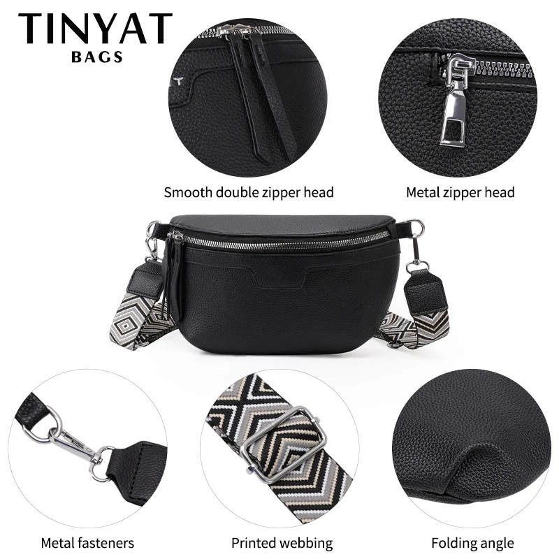 حقائب كروس بكتف واحد من القماش المتين من TINYAT للرجال والنساء وحقائب خصر عصرية ومحافظ كروس صغيرة للاستخدام في الهواء الطلق #6