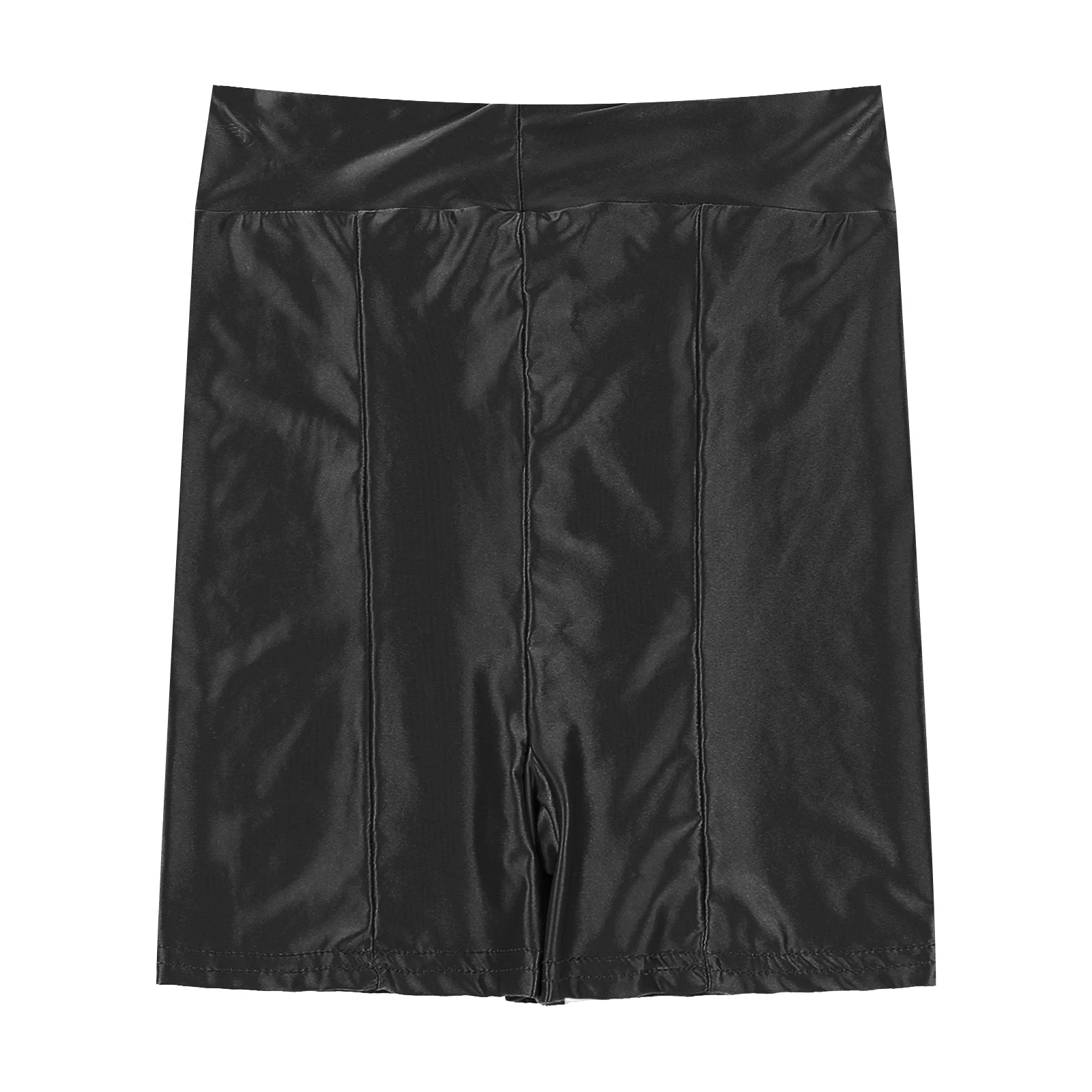 Men\'s Glossy Swimming Shorts Swimwear Swimsuit Lingerie Oil Smooth Elastic Short Pants Leggings for Sports Gym Yoga Surfing