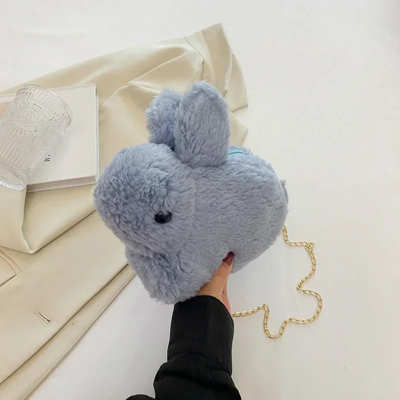 Women\'s Handbags Cartoon Plush Crossbody Bag Cute Rabbit Doll Bag for Women Trend Lady Girls Small Phone Purse Сумка Женская