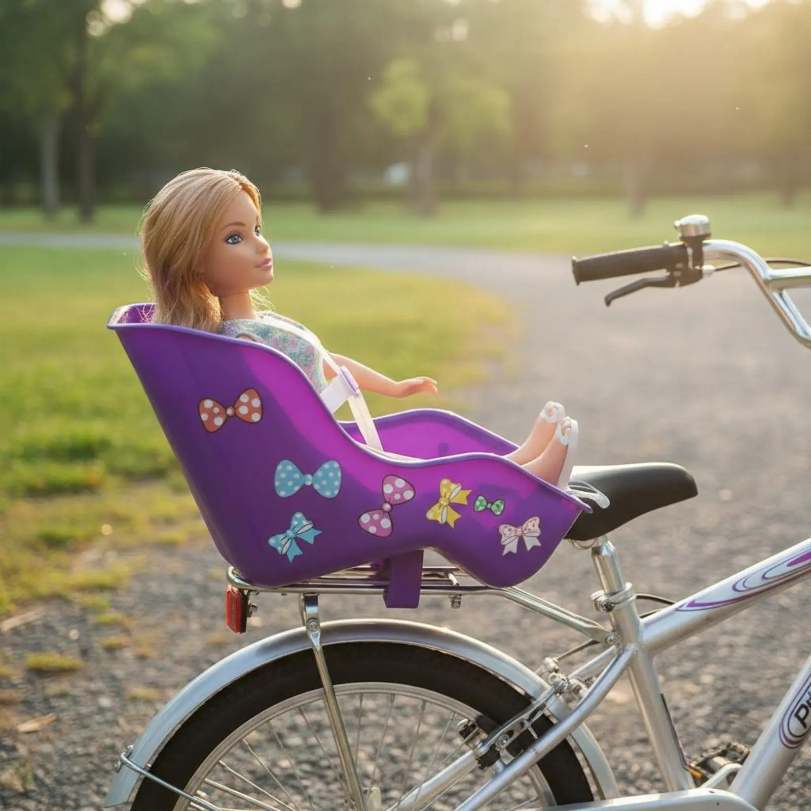 

Doll Bike Seat With Safety Belt Kids Bike Doll Seat Easy Installation DIY Decoration for Girls