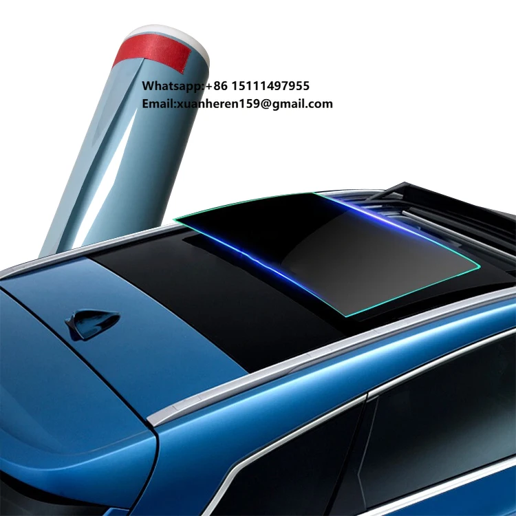 

FilmFan Light Blue Color Car Sunroof Ice armor Film 99% Heat Rejection Anti-UV TPU 8.5 Mil Car Roof Skylight Film