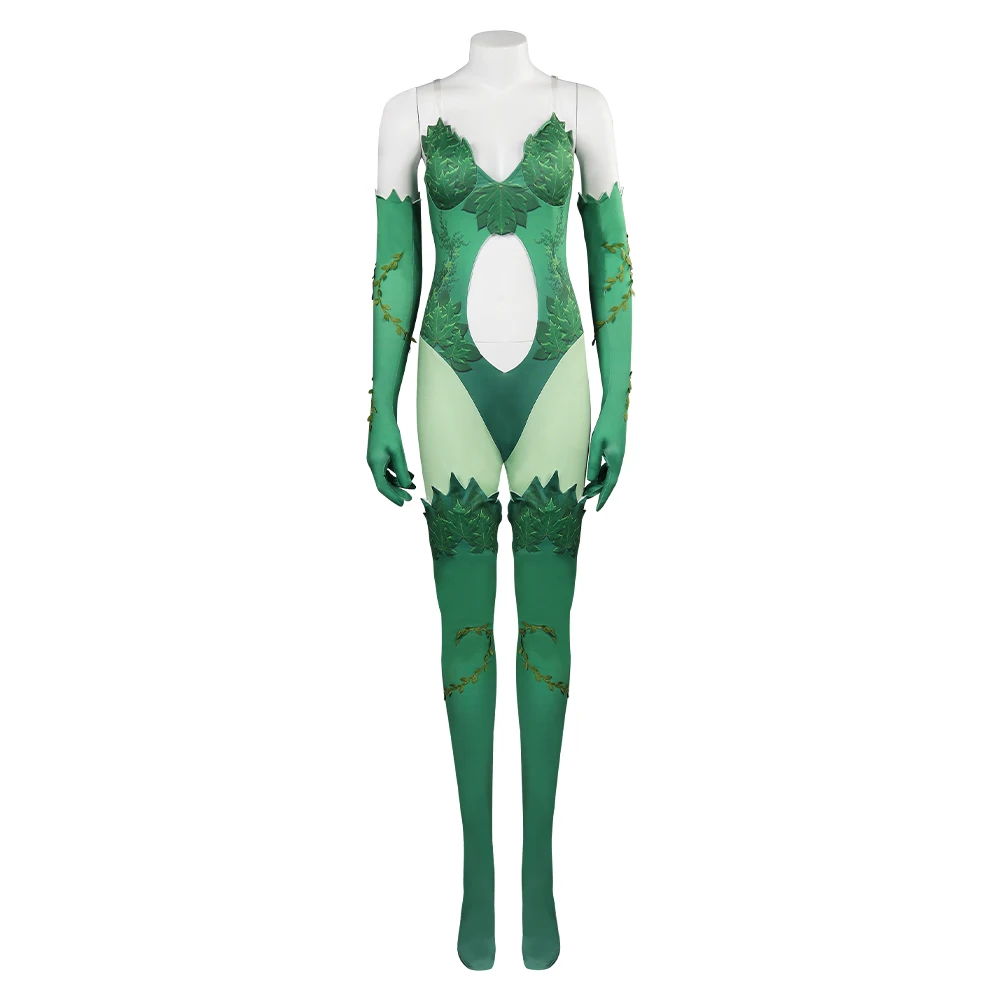 Anime Poison Cos Ivy Cosplay Costume Outfit Fantasy Jumpsuit Gloves Accessories Halloween Carnival Suit For Adult Girls Roleplay