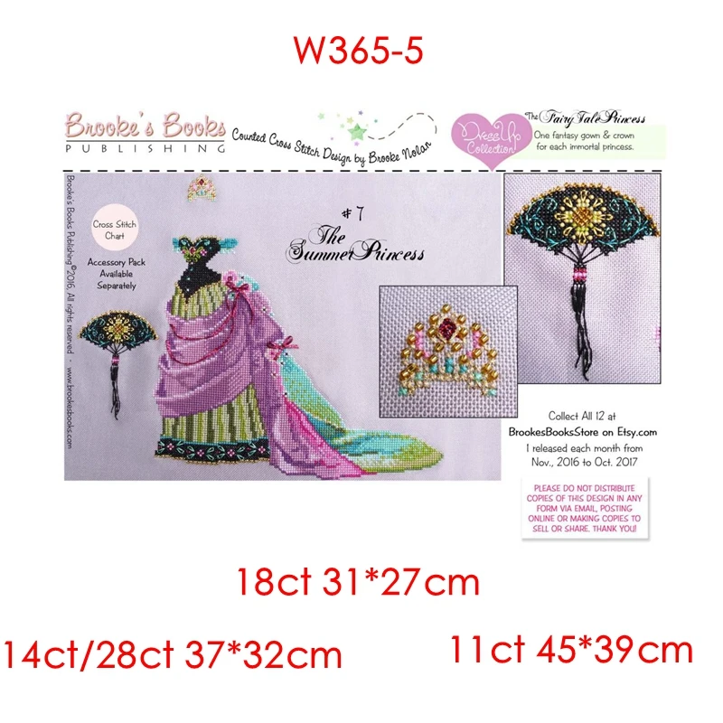 The cross-stitch set 28CT, 18CT, 14CT and 11CT can be selected as the hand-made material pack of printed fabric saga princess