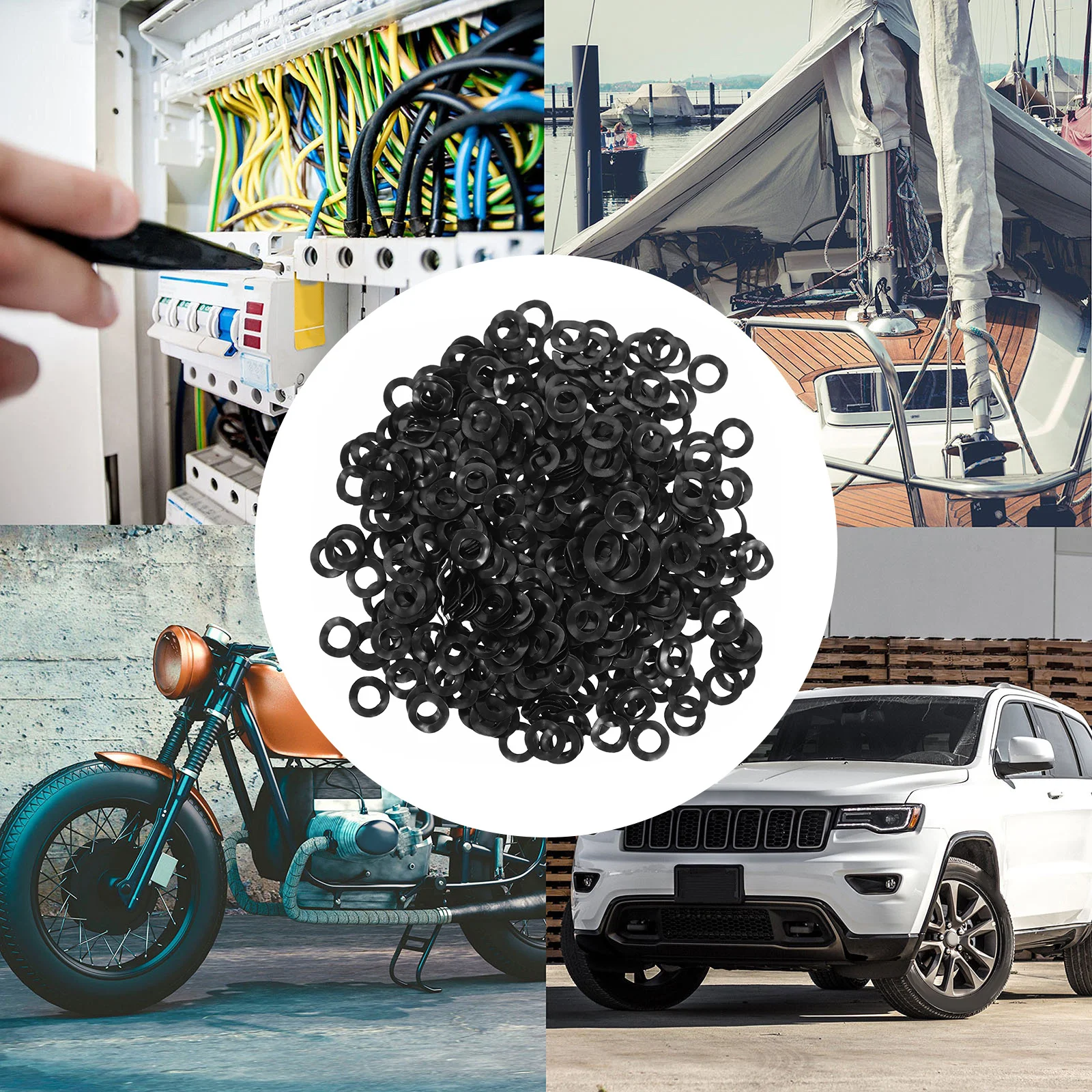 

500Pcs Wave Washers Spring Steel Compression Type Good Elasticity Anti Loosening Home Automotive Shop Use