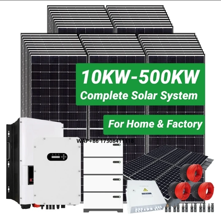 نظام الطاقة الشمسية الكامل 100KW 80KW 50KW على الألواح الشمسية الشبكية النظام الشمسي