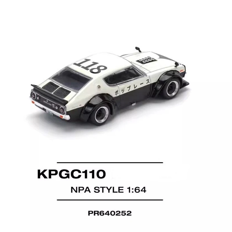 POPRACE 1:64 Scale SKYLINE KPGC110 Simulation Alloy Car Model Static Display Collectible Toy Gift Souvenir Decoration