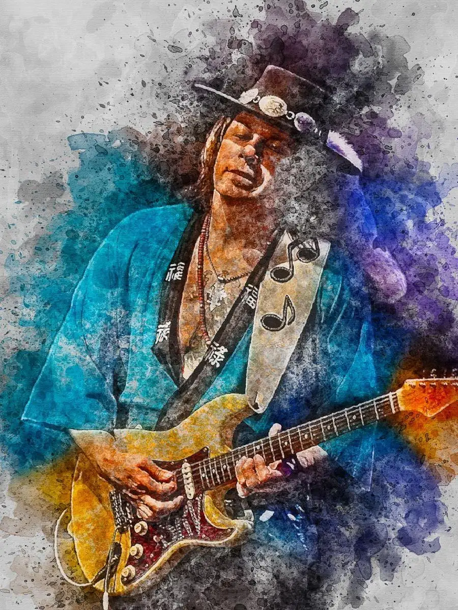 Stevie Ray Vaughan Poster  Iconic Music Culture Wall Art Print for Home Decor Perfect for Music Enthusiasts