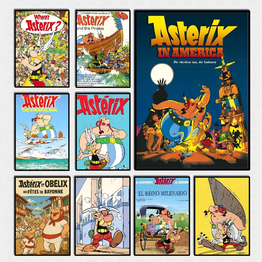 ملصق A-Asterix ملصق ذاتي اللصق - لا حاجة إلى غراء سهل الالتصاق وإزالة مثالية لديكور الغرفة