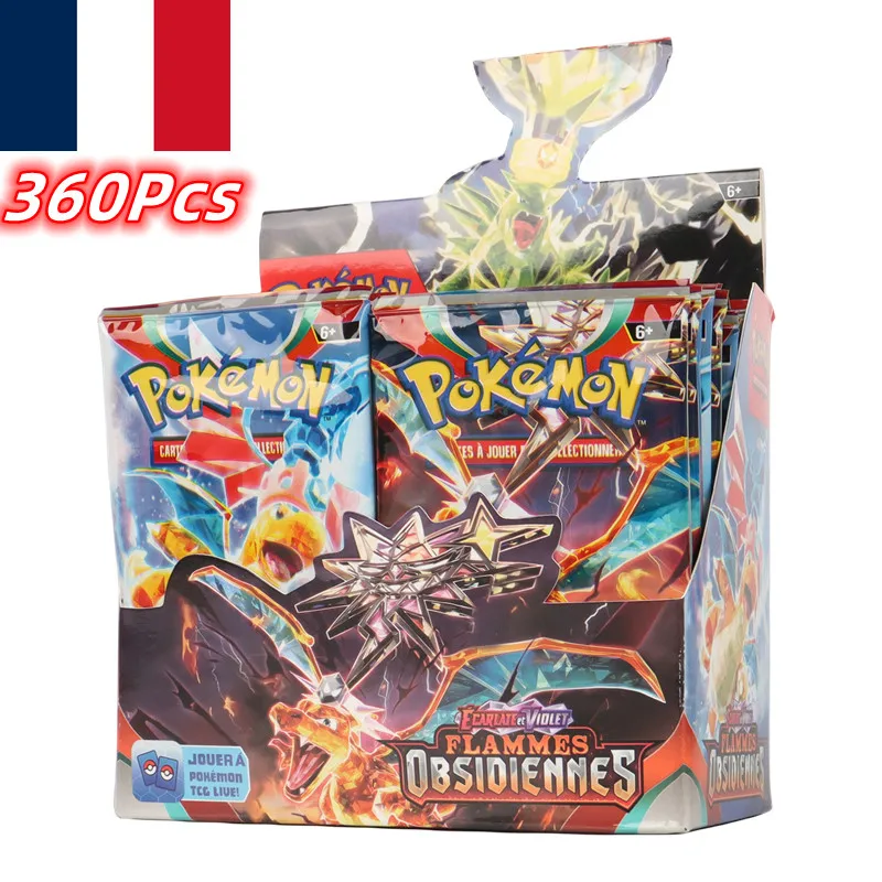 French Version Pokémon TCG: 360Pcs Scarlet & Violet Obsidian Flames Booster Box Pokemon Cards 36 Pack Box