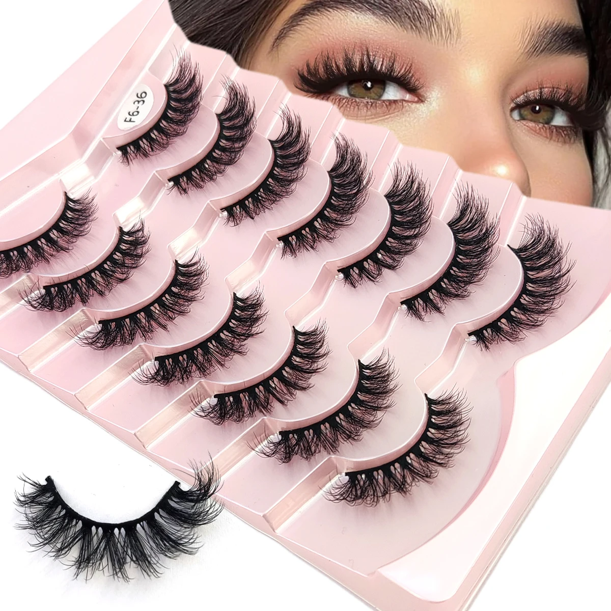 جديد 7 مزدوجة رمش الطبيعية عطلة طويلة رمش لينة ورقيق الصليب مانغا رمش الطبيعية رمش تمديد ماكياج