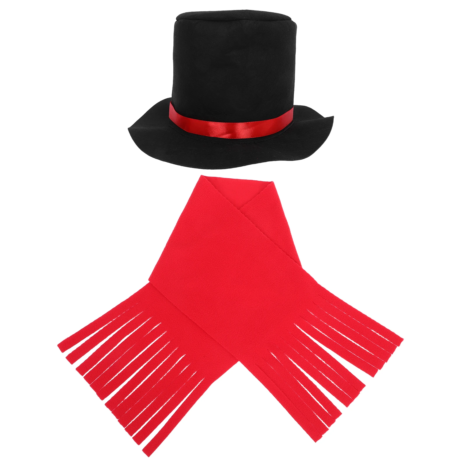 Kit de vestir de muñeco de nieve, gorro de Navidad, bufanda, vacaciones de invierno, traje de Cosplay, accesorio de disfraz, vestido elegante de muñeco de nieve, 2 uds.