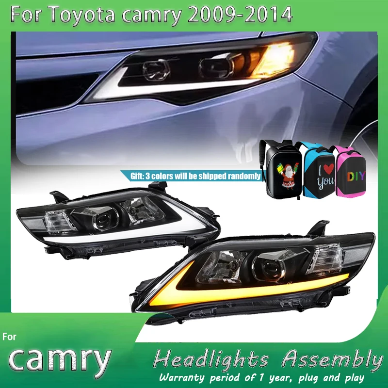 

Автомобильные фары для Toyota camry 2009, 2010, 2011-2014, светодиодные фары для проектора, дневные ходовые огни, автомобильные аксессуары