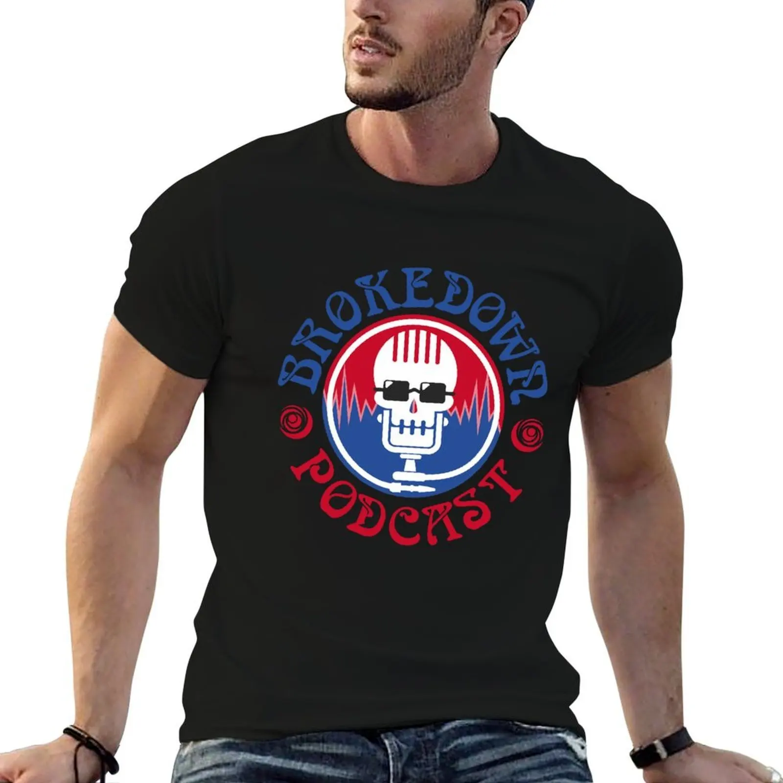 

Brokedown Podcast Gear T-Shirt man t shirt cotton man tshirt t shirts for man cotton T-shirt