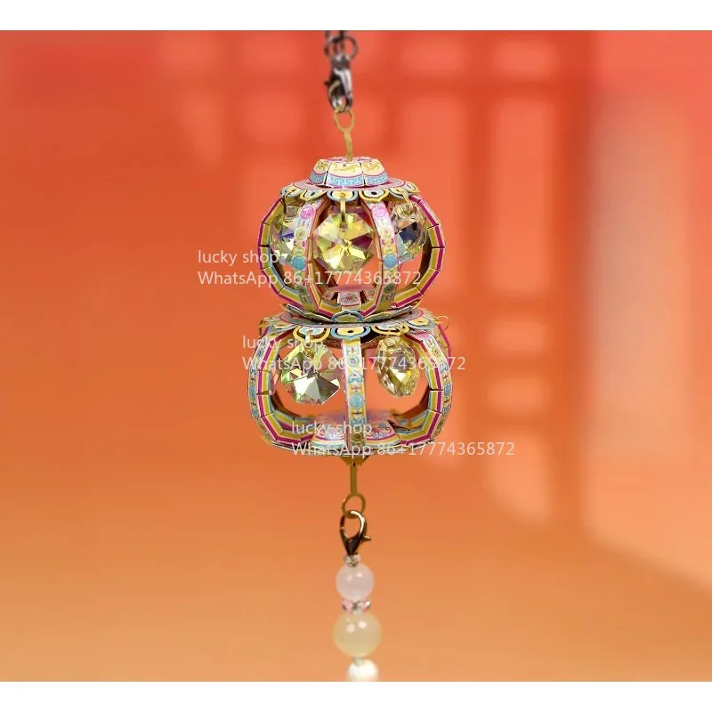 

Crystal Gourd Metal Three-dimensional Chinese Safety Amulet Year of The Horse Gift